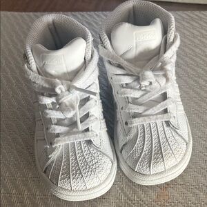 Adidas Kids White Shell Toe Sneakers